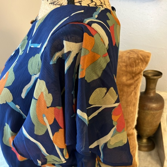 Ralph Lauren Navy Floral Black Label Designed Dress 8!! - Picture 6 of 13